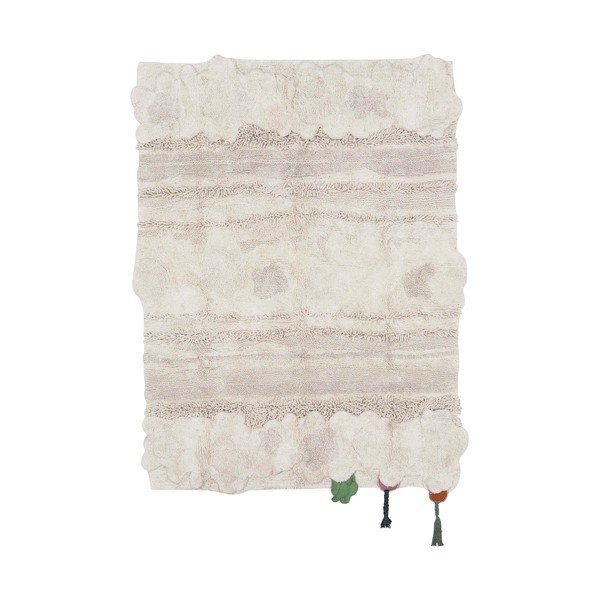 Krēmkrāsas kokvilnas bērnu rotaļu paklājs 120x160 cm Veggie Garden – Lorena Canals-image-3