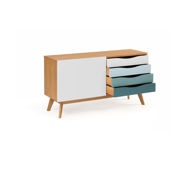 Kumode ar zilām atvilktnēm Woodman Avon-image-2