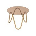 Apaļš sānu galdiņš ar stikla galda virsmu ø 50 cm Ventana Round – Leitmotiv