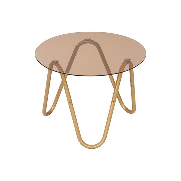 Apaļš sānu galdiņš ar stikla galda virsmu ø 50 cm Ventana Round – Leitmotiv