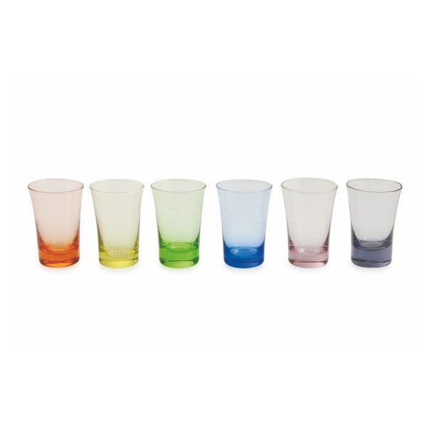 6 krāsainu liķiera glāžu komplekts Villa d'Este Bicchierini One Shot Liquore, 150 ml