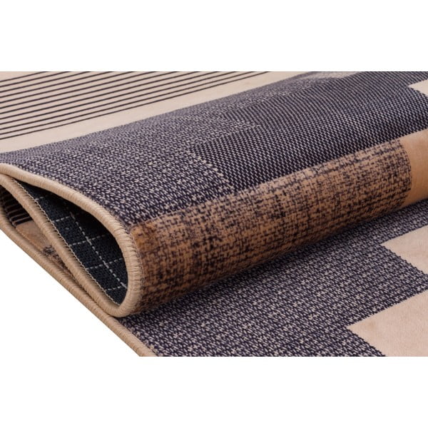 Brūns–bēšs mazgājams paklājs 300x100 cm – Vitaus-image-3