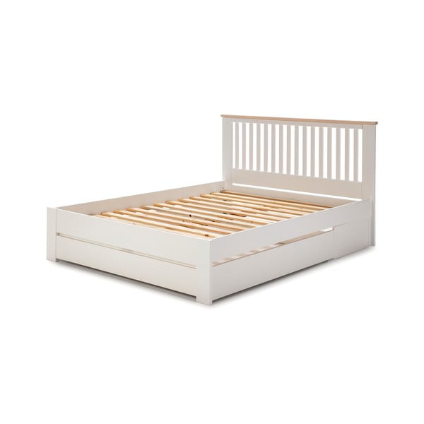 Balta atvilktne zem gultas 137 x 147 cm Enara – Marckeric-image-3