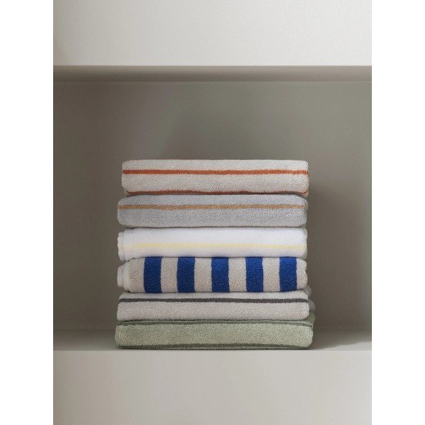 Zils/krēmkrāsas frotē dvielis no organiskās kokvilnas  70x140 cm Arto – Blomus-image-2