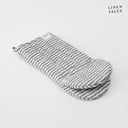 Lina virtuves cimds Thin Black Stripes – Linen Tales