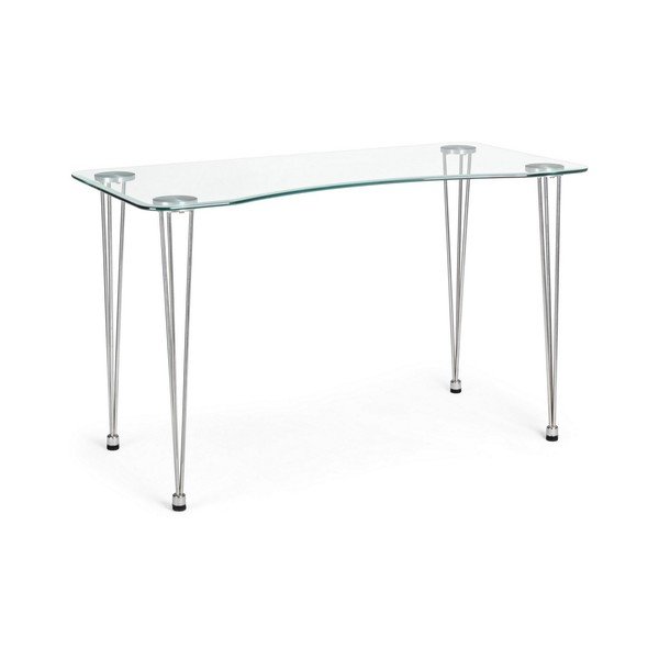 Darba galds ar stikla galda virsmu 60x120 cm Rondo – Bizzotto