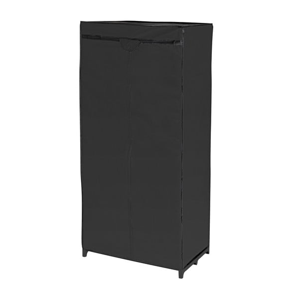 Melns auduma uzglabāšanas skapis Wenko, 160 x 50 x 75 cm-image-1