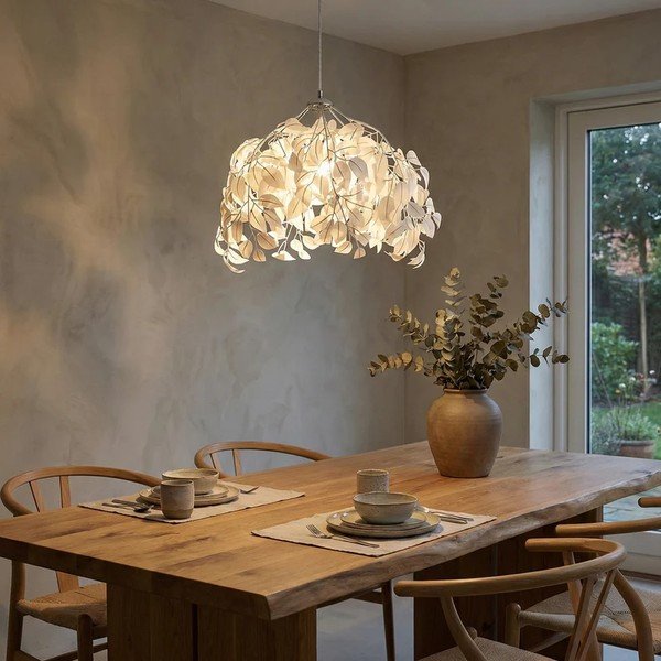 Balts piekaramais gaismeklis Reality Pendant Leavy, augstums 150 cm-image-1