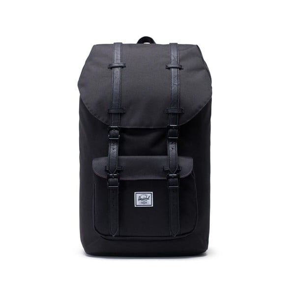 Melna mugursoma ar melnām siksnām Herschel Little America, 25 l