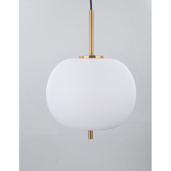 Balta/misiņa krāsas stikla piekaramā lampa ø 30 cm Lato – Nova Luce-image-2
