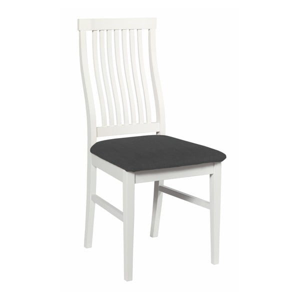 Balts pusdienu krēsls ar melnu sēdekli Rowico Kansas