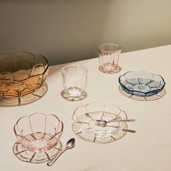 Gaiši rozā stikla bļodas (2 gab.) ø 13 cm Lily – Holmegaard-image-1