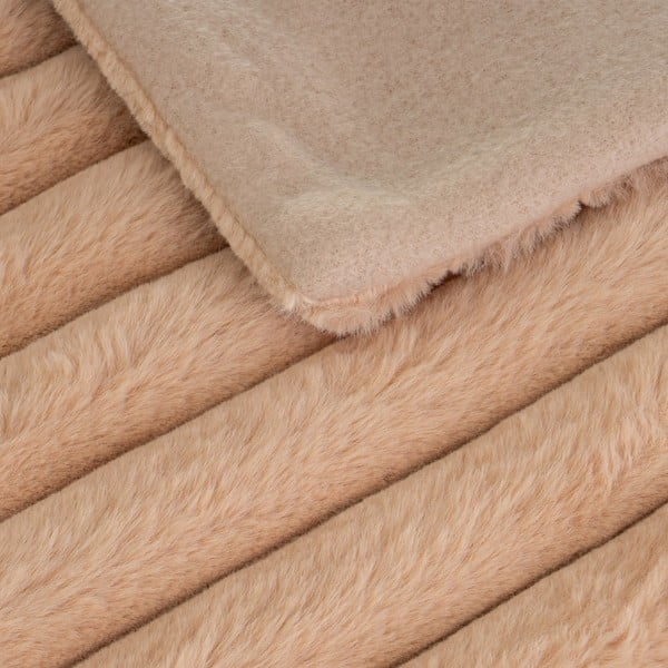 Gaiši brūns mikroplīša pleds 130x160 cm Fur Velvet – Casa Selección-image-1