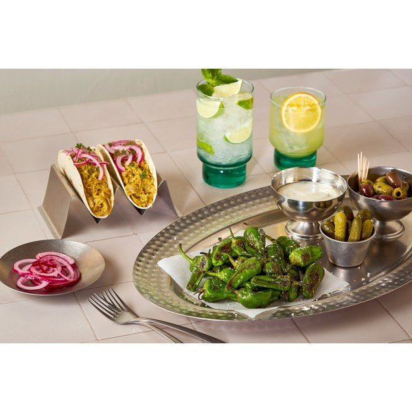 Servēšanas nerūsējošā tērauda taco turētājs 10x19 cm Serve – BonBistro-image-2