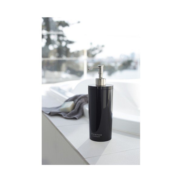 Melns plastmasas ziepju dozators 500 ml Round – YAMAZAKI-image-1