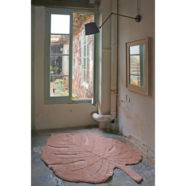 Rozā mazgājams/ar rokām darināts kokvilnas bērnu paklājs 120x180 cm Monstera Vintage Nude – Lorena Canals-image-4