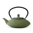 Zaļa čuguna tējkanna ar sietiņu beramai tējai Bredemeijer Xilin, 1,25 l