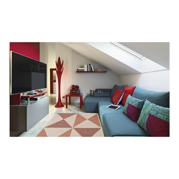 Bēšs un oranžs āra paklājs Floorita Geo, 160 x 230 cm-image-3