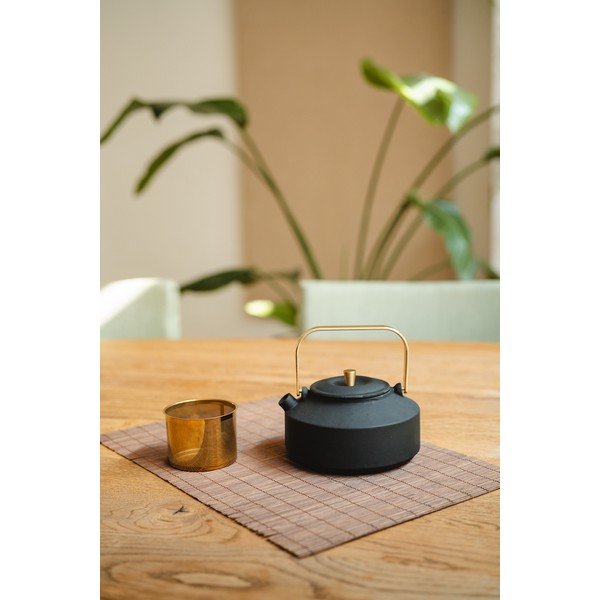 Melna čuguna tējkanna ar sietiņu 1 l Shangdong – Bredemeijer-image-2