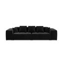 Melns samta dīvāns 320 cm Rome Velvet – Cosmopolitan Design 