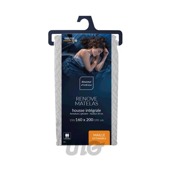 Matrača aizsargpārvalks 160x200 cm Rena – douceur d'intérieur-image-1