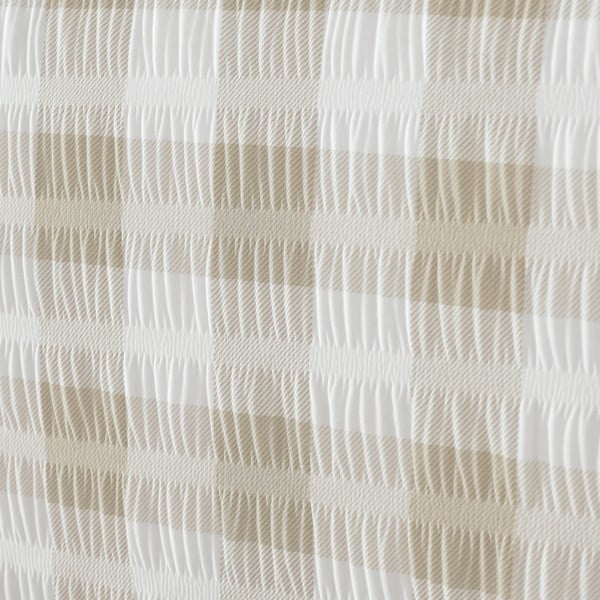 Balta/bēša vienguļamā gultas veļa no krepa auduma 135x200 cm Gingham Check – Catherine Lansfield-image-4