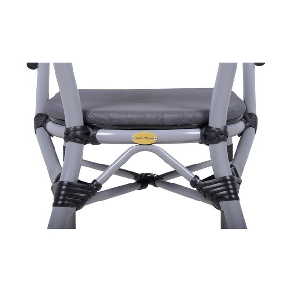 Pelēks metāla dārza krēsls Toskana – Garden Pleasure-image-2