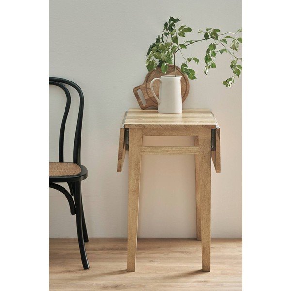 Mango masīvkoka izvelkams ēdamgalds ar papildu galda virsmu 43,5x60 cm Derri – Ellos Home-image-1