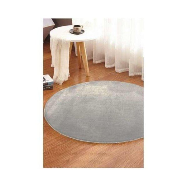 Gaiši pelēks mazgājams apaļš paklājs ø 120 cm Pelush Grey – Mila Home-image-1