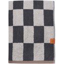 Antracīta pelēks/bēšs frotē dvielis no organiskās kokvilnas  70x133 cm Retro – Mette Ditmer Denmark