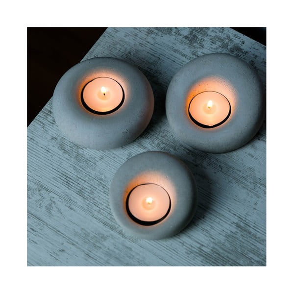 Betona svečturi (3 gab.) Donut – Mioli Decor-image-3