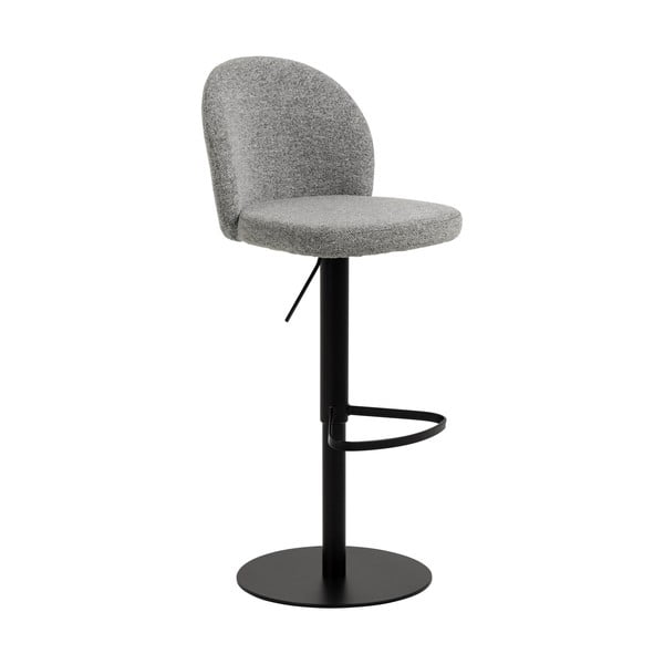 Melns/pelēks bāra krēsls ar regulējamu augstumu (sēdekļa augstums 55 cm) Patricia – Actona