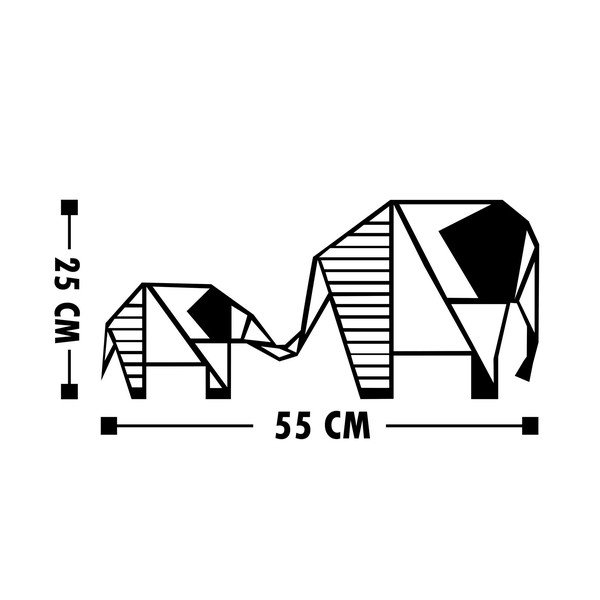 Melns sienas dekors Wallity Elephant-image-3