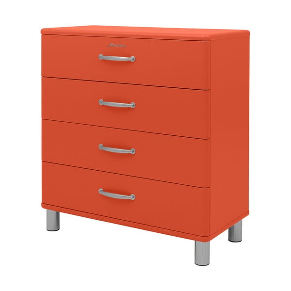 Sarkana augsta kumode 86x92 cm Malibu – Tenzo-image-1