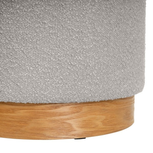 Gaiši pelēki pufi (2 gab.) no buklē auduma – Casa Selección-image-3