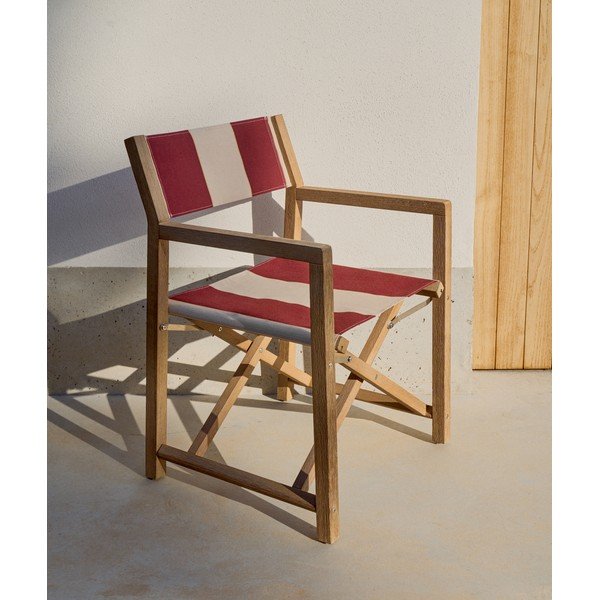Bordo/bēšs dārza krēsls Vilara – Kave Home-image-1