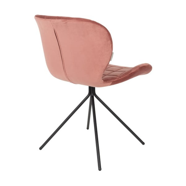 2 rozā krēslu komplekts Zuiver OMG Velvet