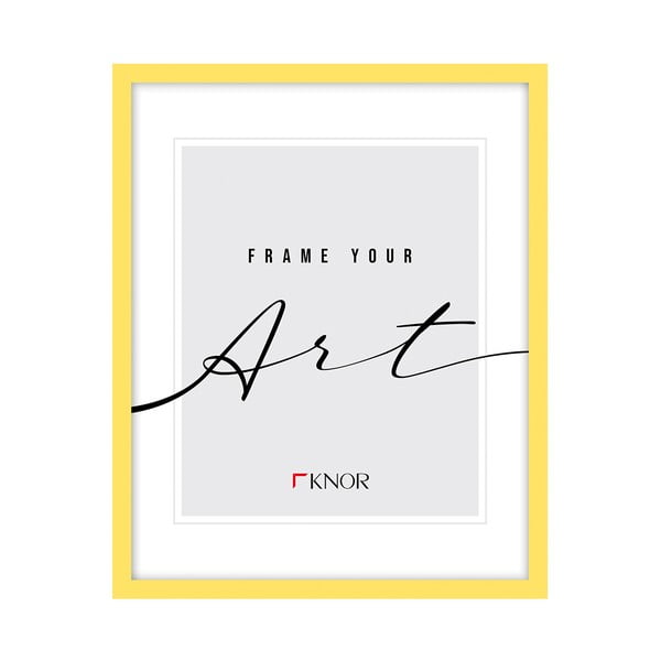 Dzeltens stāvošs/piekarināms foto rāmis 12x17 cm – knor-image-1
