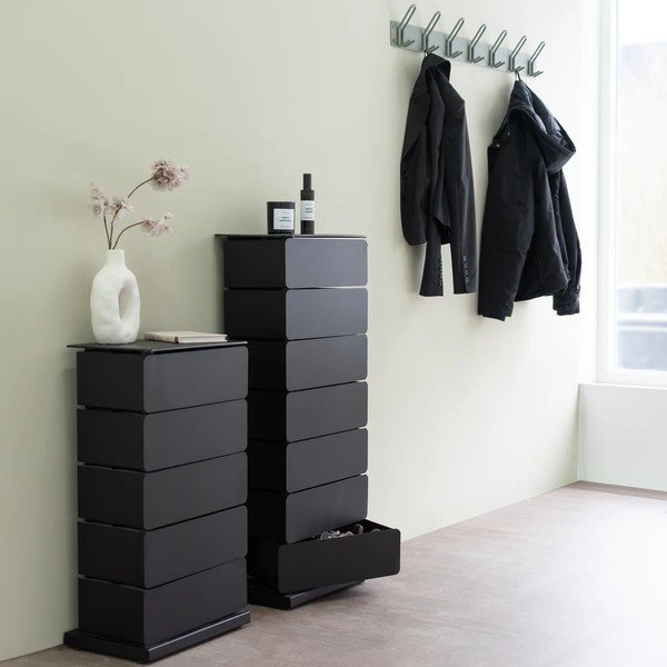 Melna metāla kumode 37x99x26 cm Joey – Spinder Design-image-1