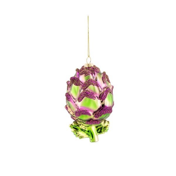 Stikla Ziemassvētku eglītes rotājums 7 cm Artichoke – Sass & Belle