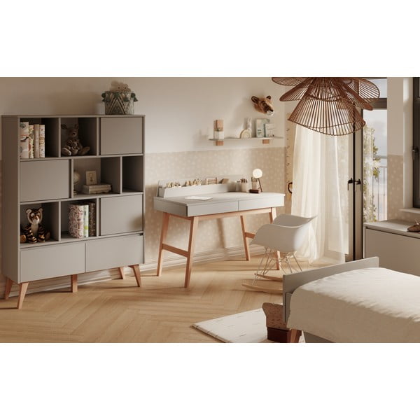 Pelēks bērnu grāmatu plaukts 120x42,5 cm Swing – Pinio-image-1