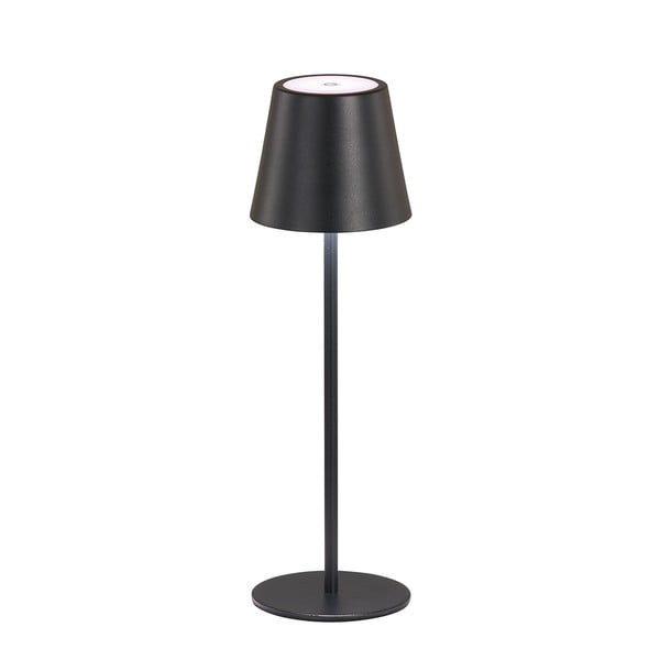 Melna LED galda lampa ar metāla abažūru (augstums 36,5 cm) Viletto – Fischer & Honsel