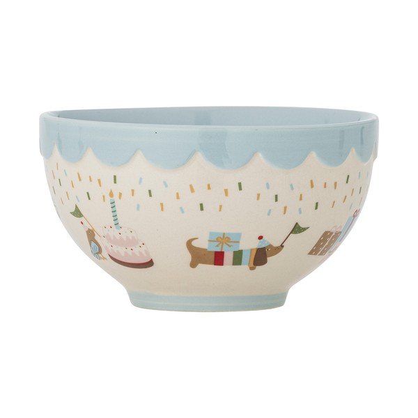 Gaiši zila/krēmkrāsas akmensmasas bērnu bļoda ø 13,5 cm Celebrate – Bloomingville Mini-image-4