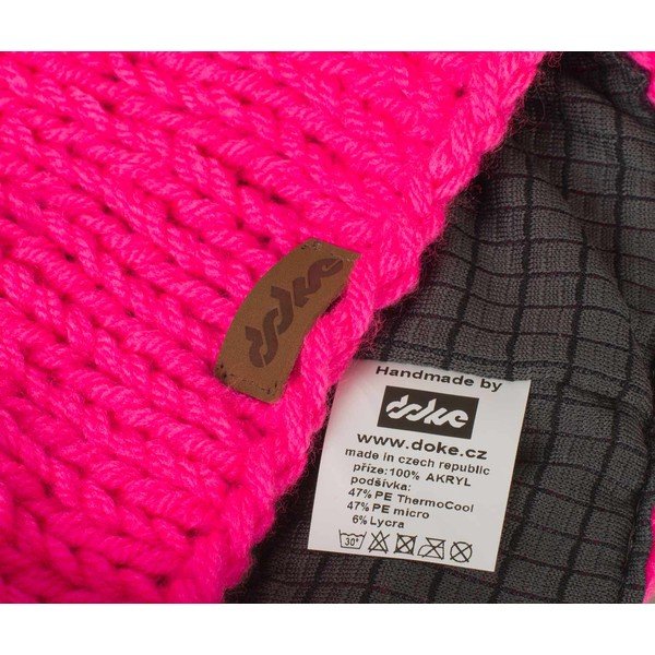 Ar rokām adīta DOKE Pink Beanie cepure-image-2