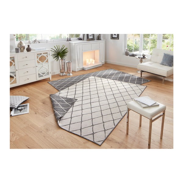 Pelēks un krēmkrāsas āra paklājs NORTHRUGS Malaga, 160 x 230 cm-image-2