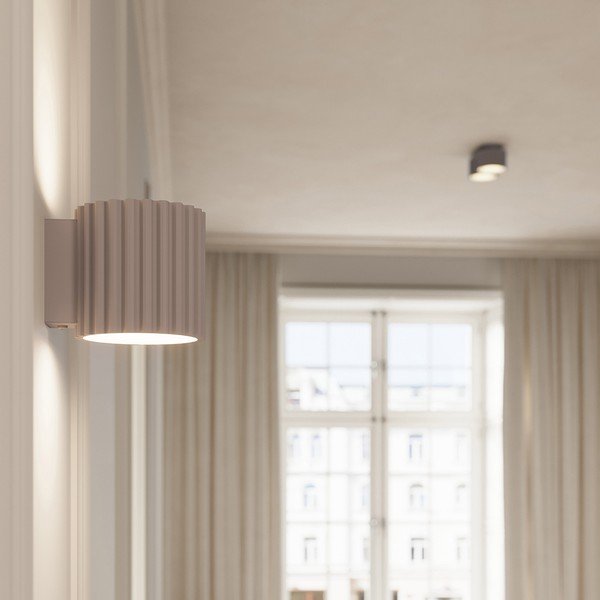 Pelēkbrūna metāla prožektora tipa lampa ø 10 cm Zora – Sollux-image-1