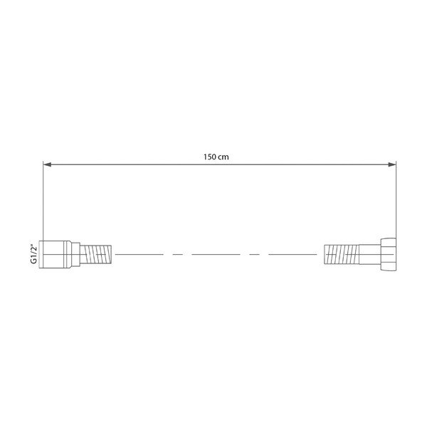 Melna plastmasas dušas šļūtene ø 1 cm Softflex – Sapho-image-3