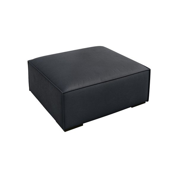 Tumši zils ādas kāju soliņš Madame – Windsor & Co Sofas-image-1