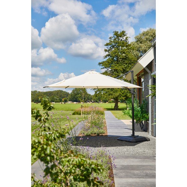 Bēšs saulessargs ø 350 cm Shadowflex Deluxe – Hartman-image-1