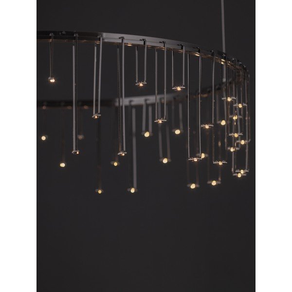 Spīdīgas sudraba krāsas alumīnija LED piekaramā lampa ar regulējamu spilgtumu ø 65 cm Stellar – Nova Luce-image-3